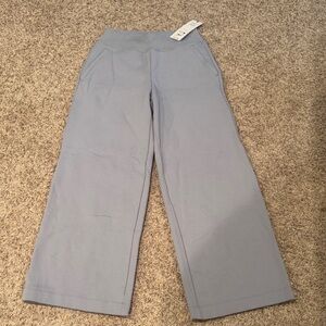 ALO Yoga Women's Light Blue Wide-Leg Knit Pants